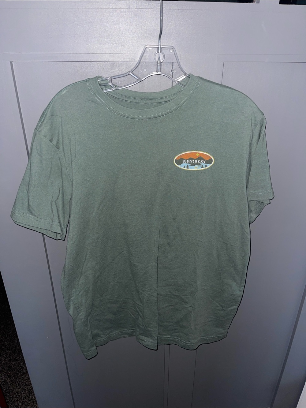 State of Mind Sage Green Kentucky Patch Short Sleeve Tee